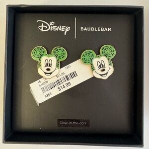 Disney BaubleBar Green Mickey Earrings